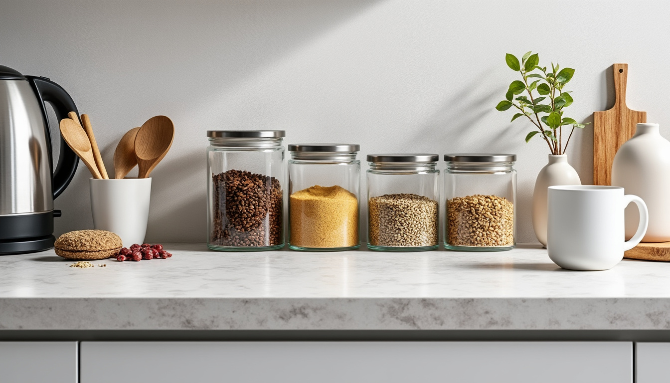 découvrez notre sélection d'accessoires design pour sublimer votre plan de travail. alliez style et fonctionnalité avec des objets décoratifs et tendance pour une cuisine élégante et moderne.