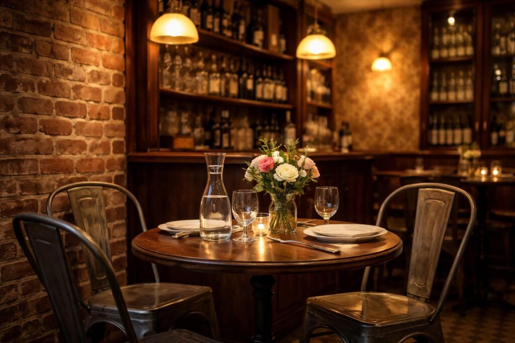 aménagez un coin repas chaleureux et convivial au style bistrot parisien avec les chaises tolix, alliant authenticité et design industriel pour une ambiance unique.